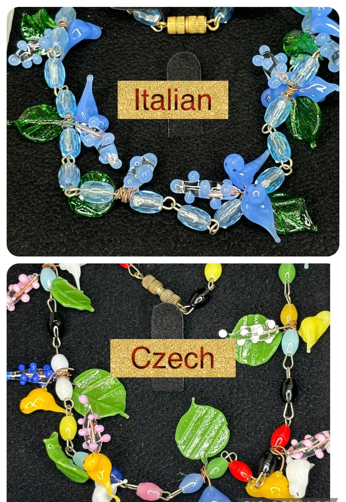 A Tale of Two Crafts: Murano vs. Czech Glass Bird Necklaces”