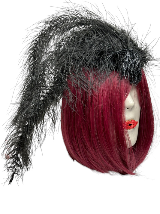 Vintage 1960s Maria Pia Feathered Cocktail Fascinator – New York and Rome