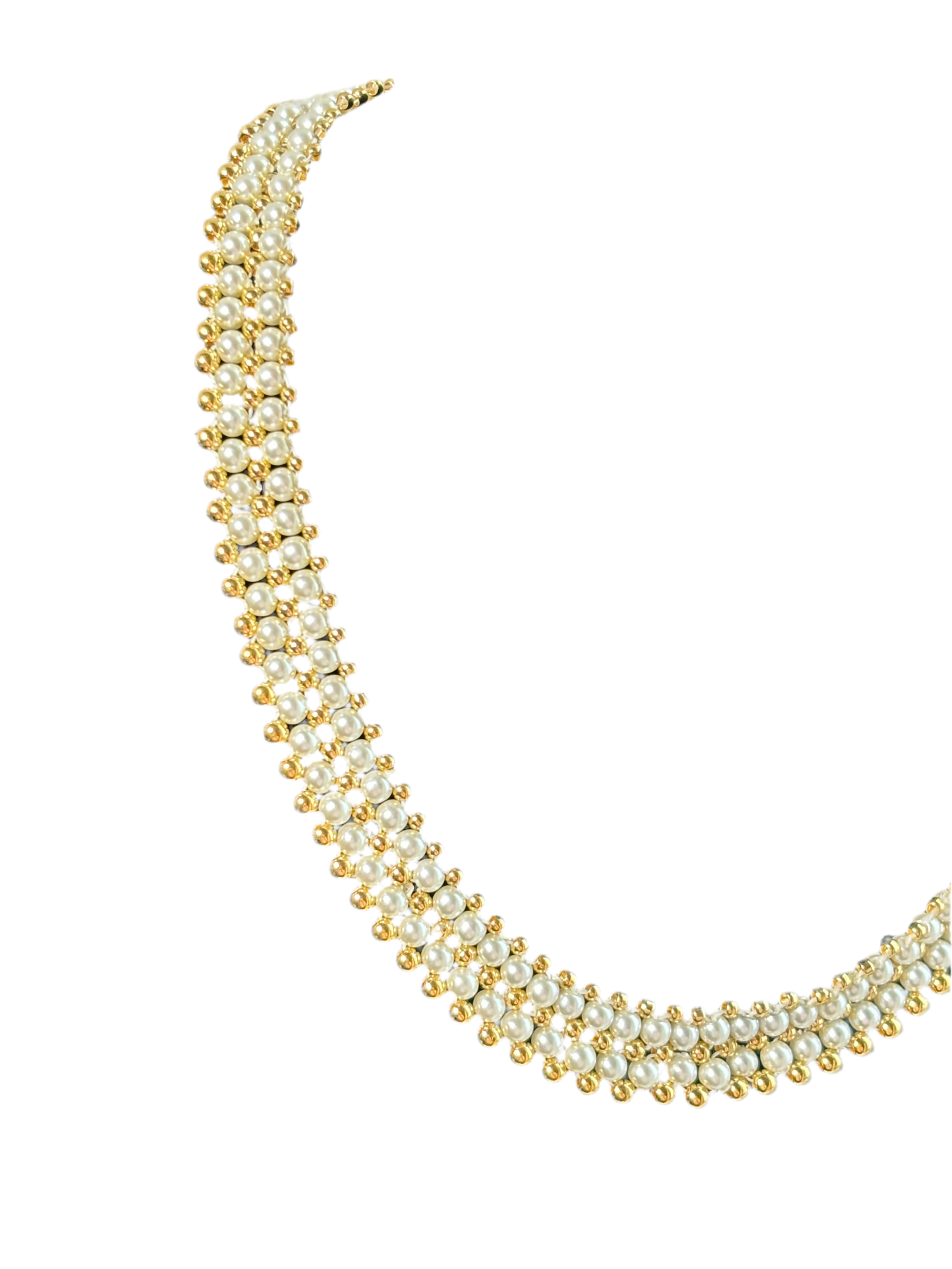 #0057 Napier (signed) Gold Toned Pearl Necklace