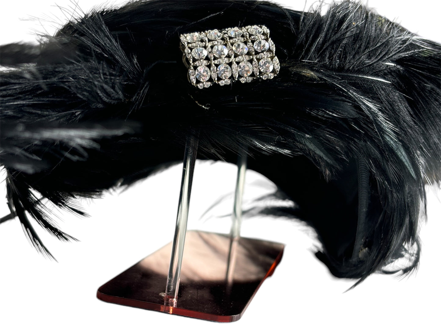 Vintage Feather Black Fashion Hat