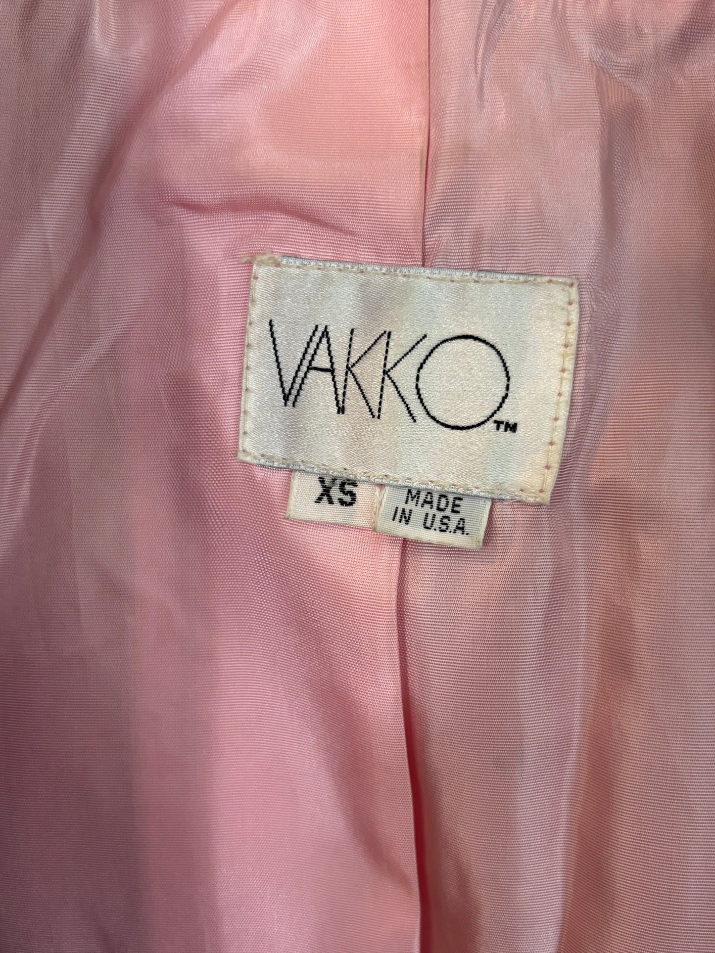 C001 Vakko Pink Leather Jacket Long XS