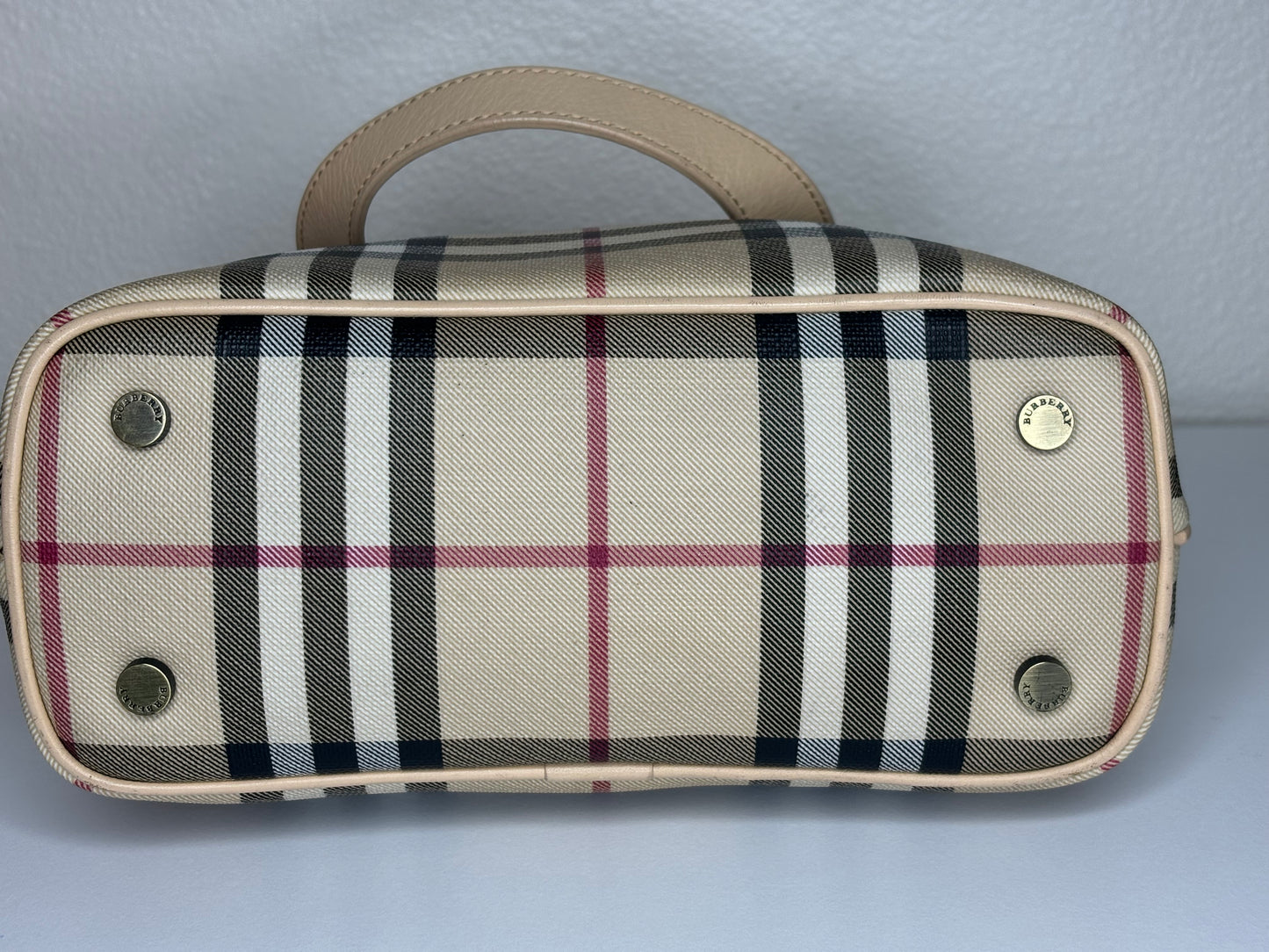 Authentic Burberry Brown House Check Handbag Beige