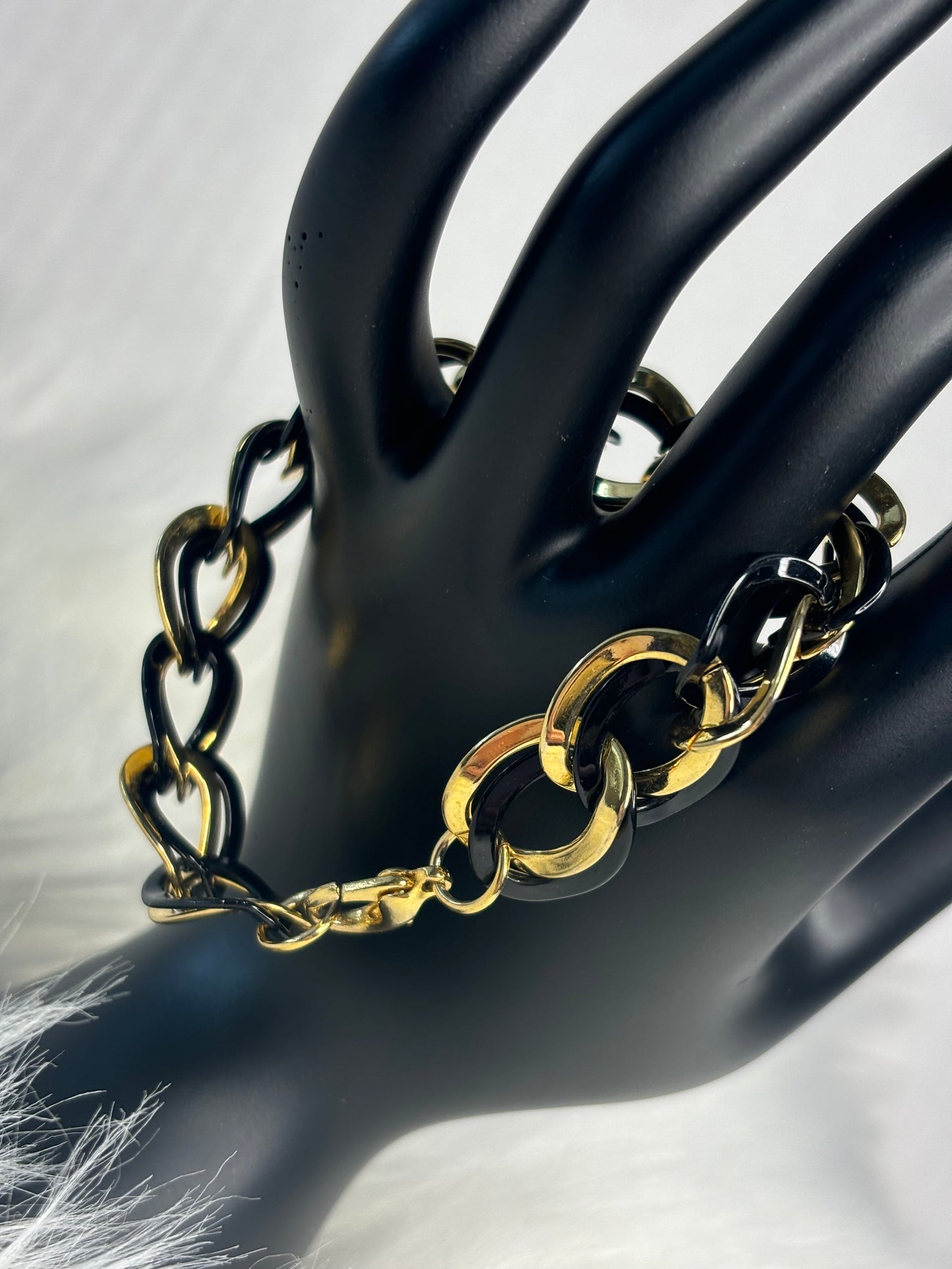 A239 Black and Gold Toned Bracelet