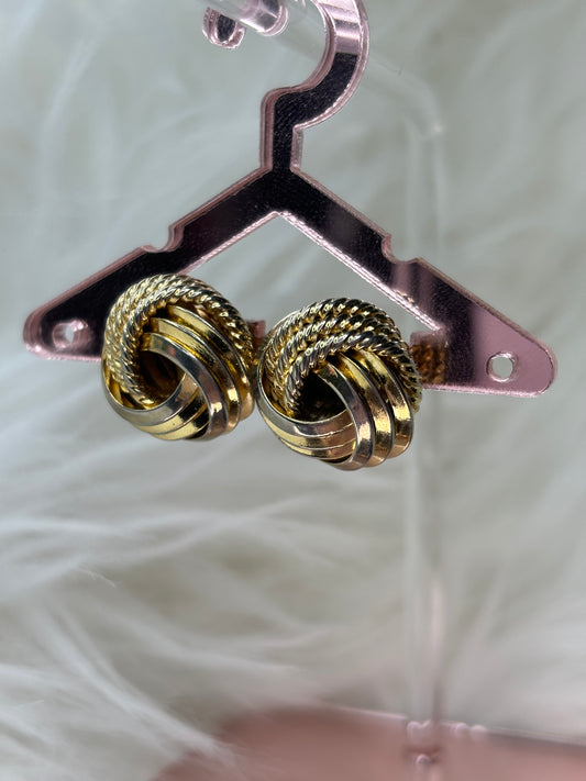 A126 Gold Tone Stud Earrings