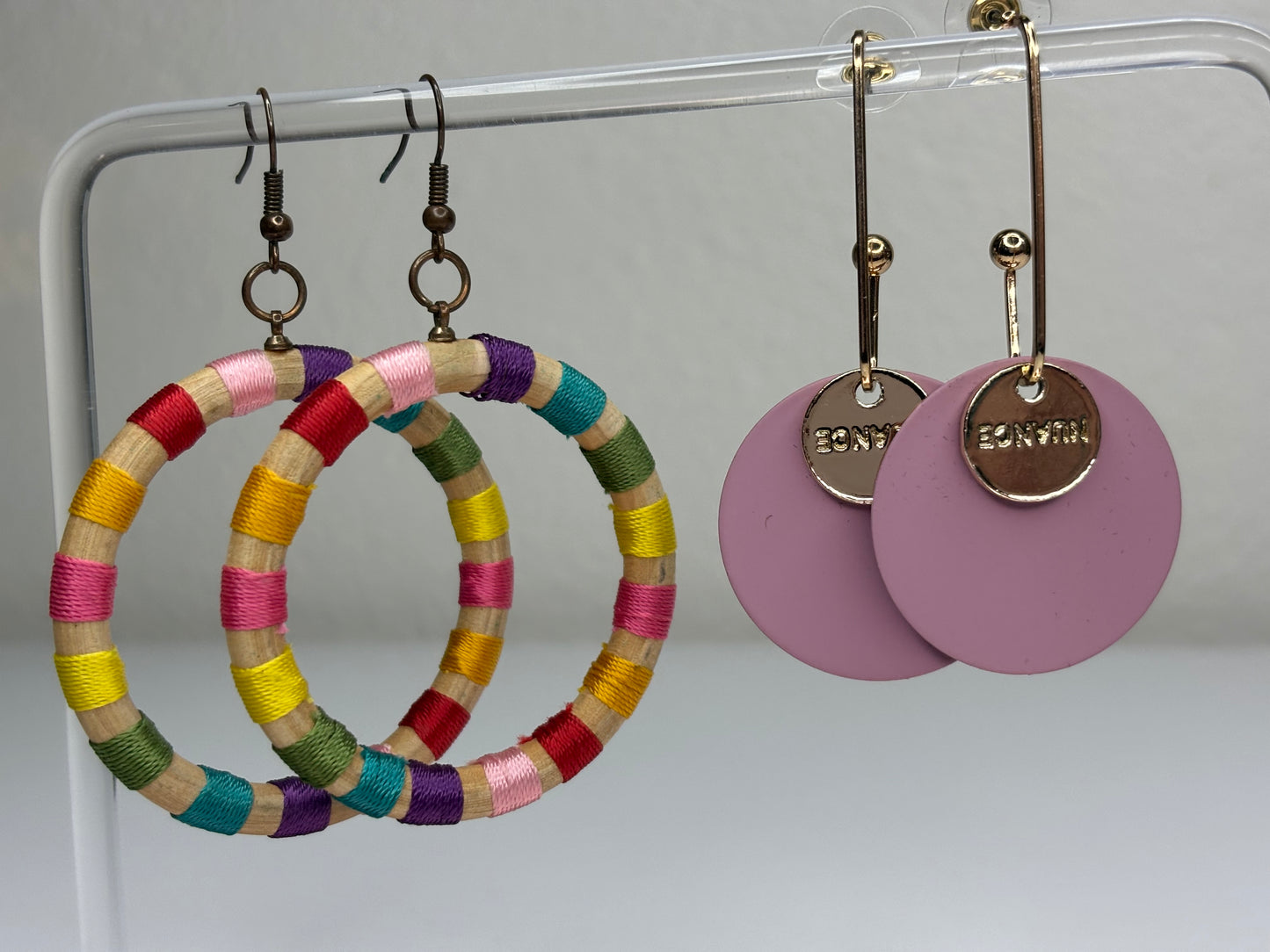 Set of Pink and Colorful Earrings