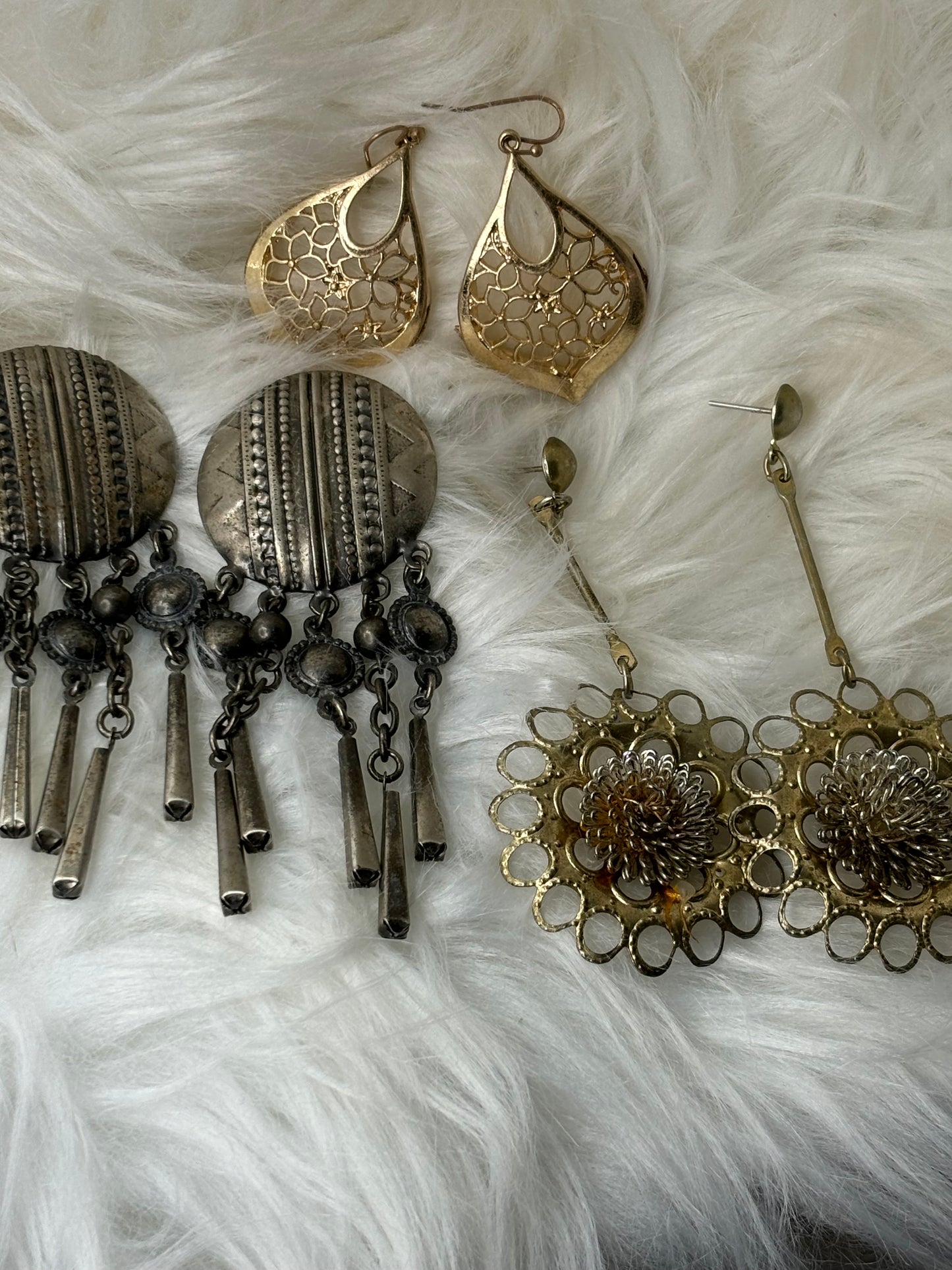 A135 Set of Various Metal Earrings