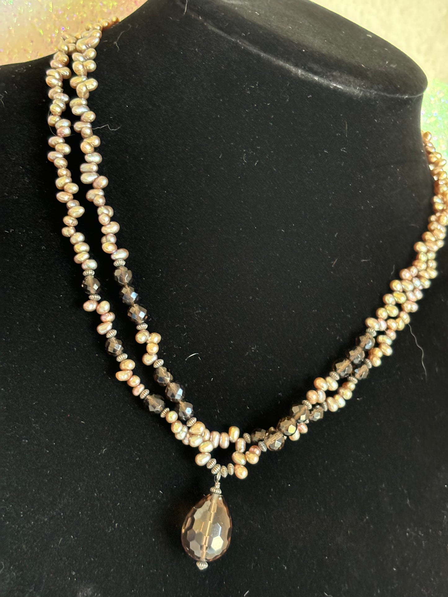 #0054 Freshwater Pearl Necklace Stamped S925