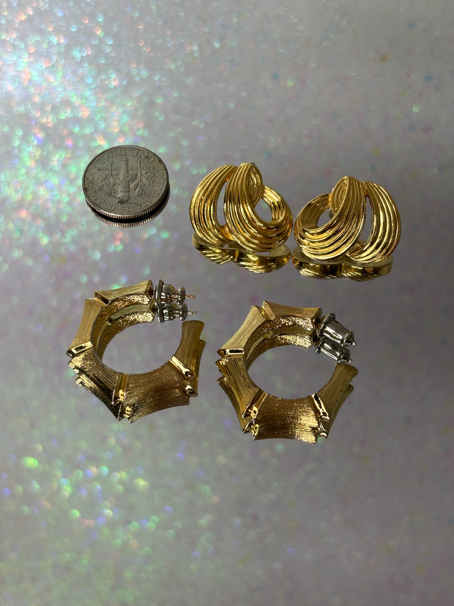 A045 Set of Avon Gold Earrings