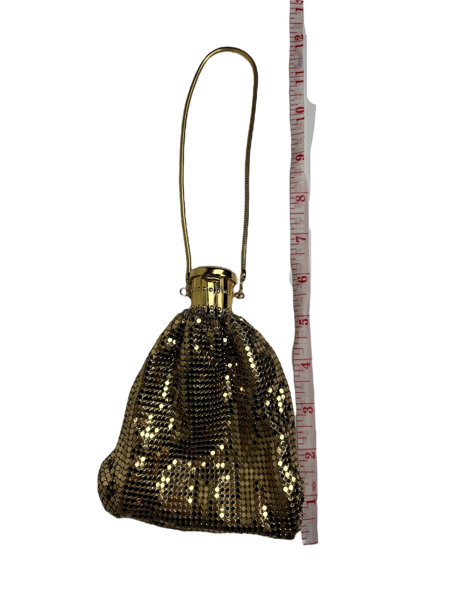 Vintage-Inspired Colleen Lopez Gold Mesh Lattice Purse – 2000s Era