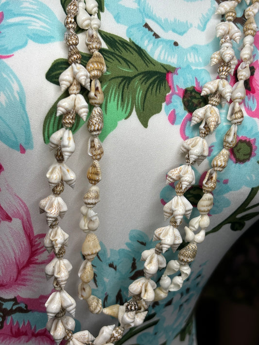 A192 Long Set of Shell Necklaces 34”