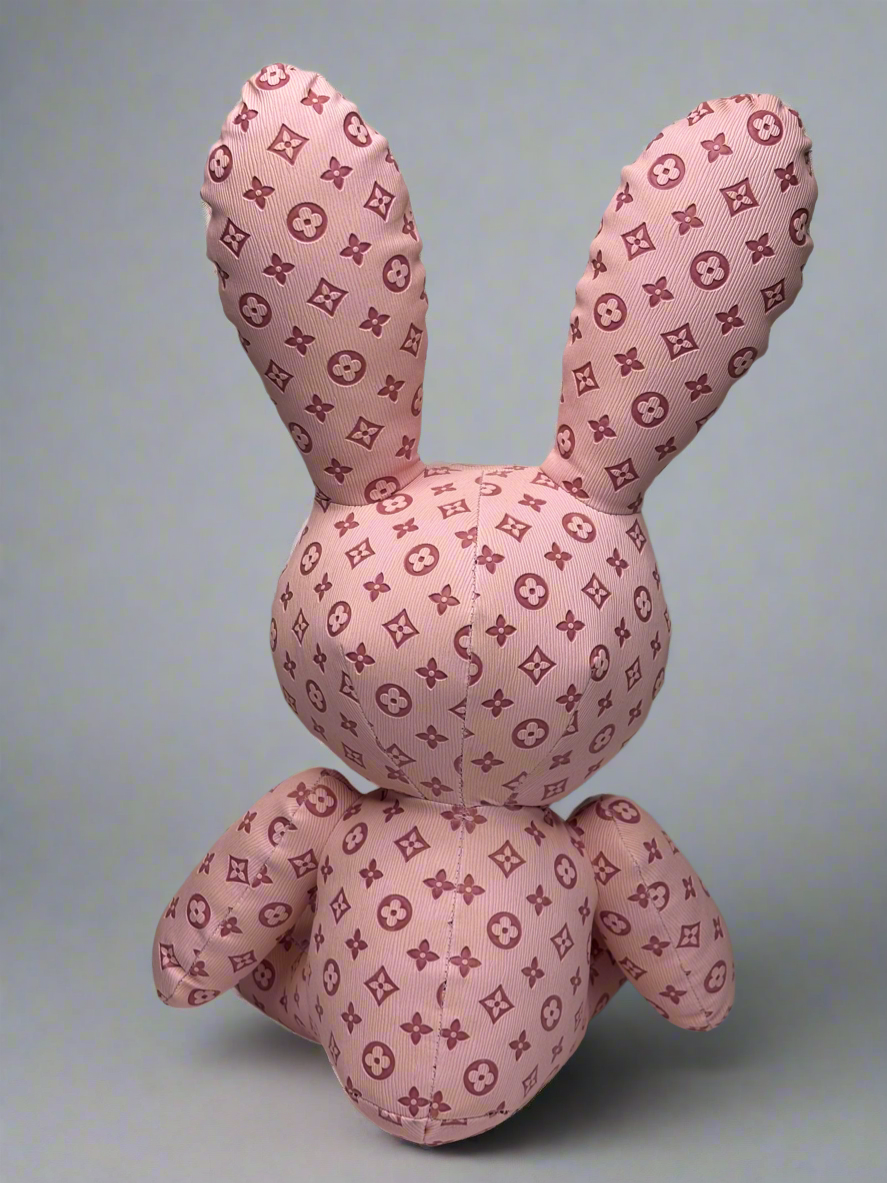 Bunny Rhinestone Feet and Ears Plush Pink