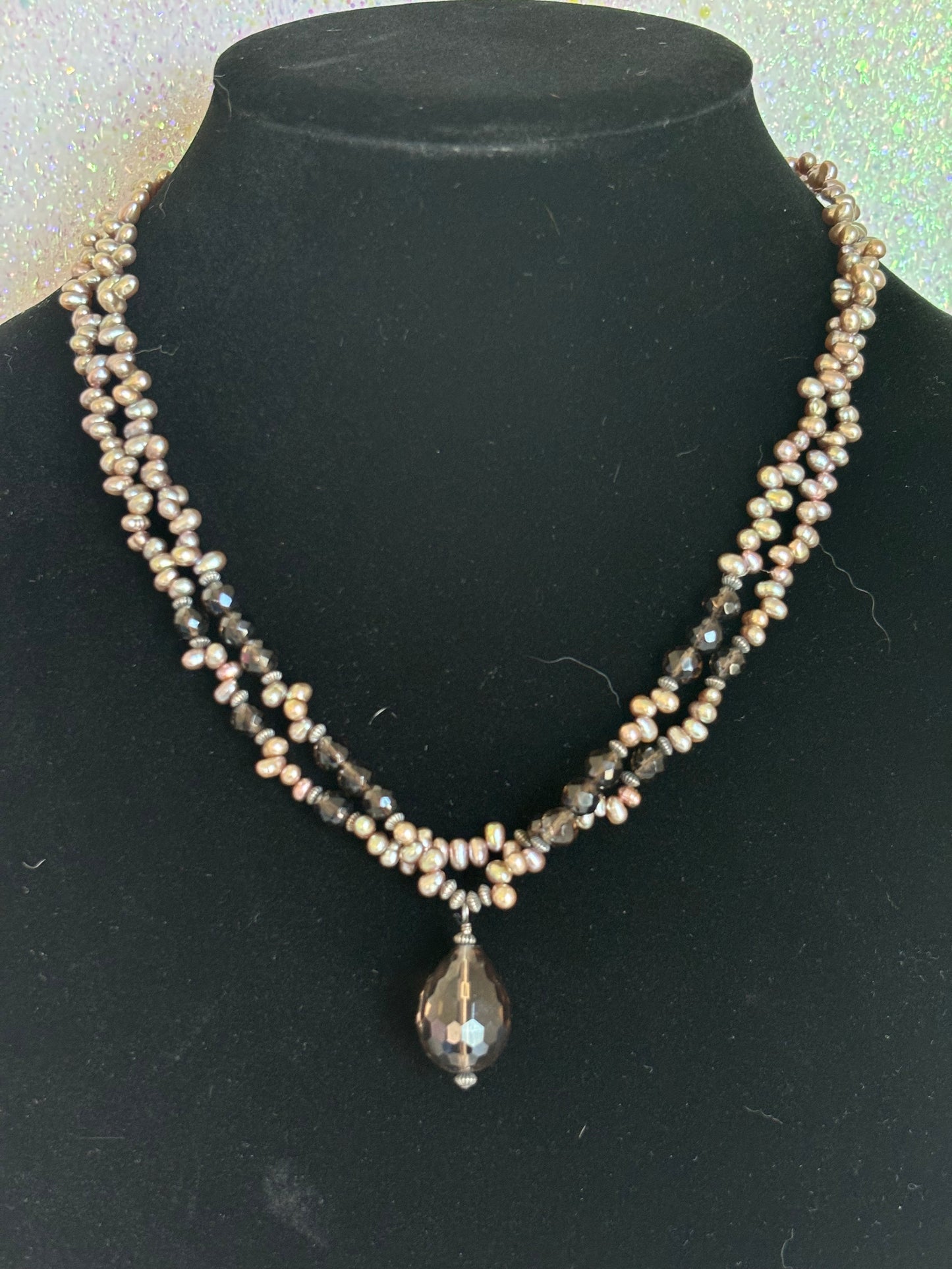 #0054 Freshwater Pearl Necklace Stamped S925