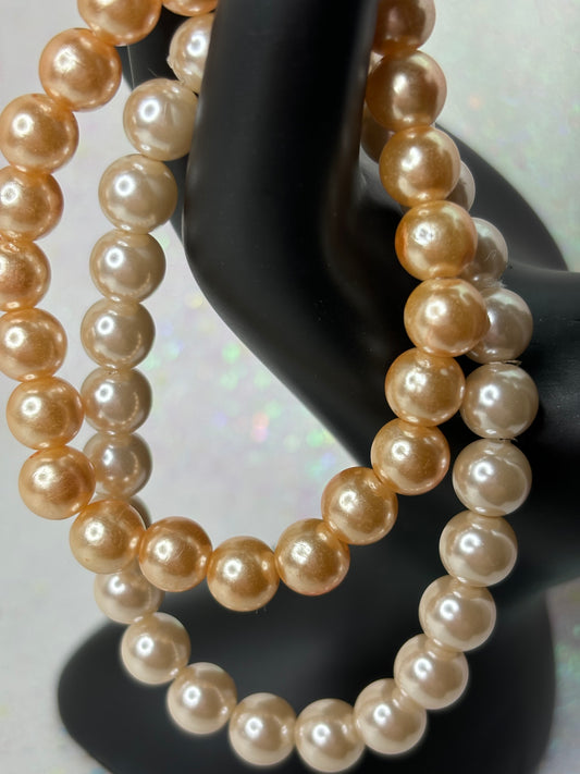 A075 Set of Stretchy Pearl Bracelets