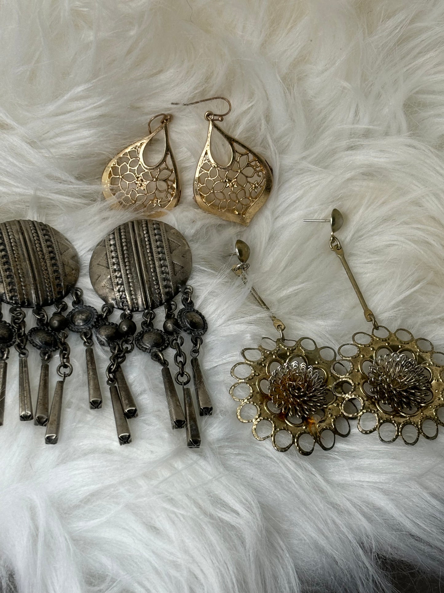 A135 Set of Various Metal Earrings