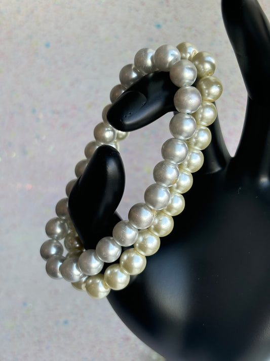 #0098 Two Piece Pearl Bracelet set