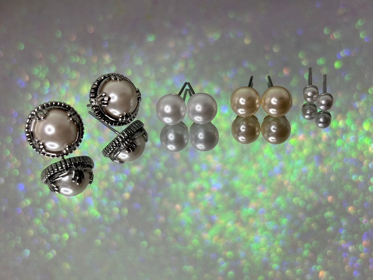 #0162 Set of Pearl Studded Earrings