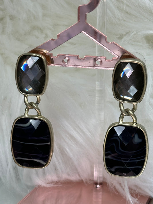 A149 Black Fashion Earrings 2”