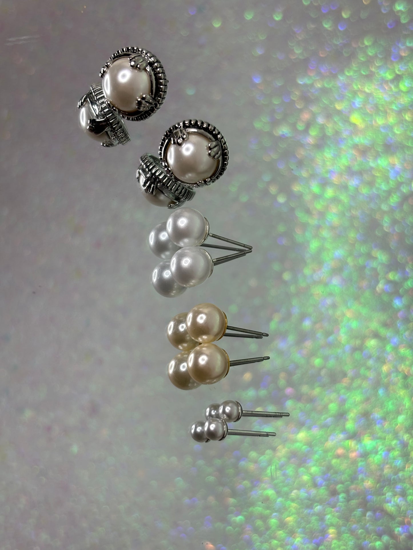 #0162 Set of Pearl Studded Earrings