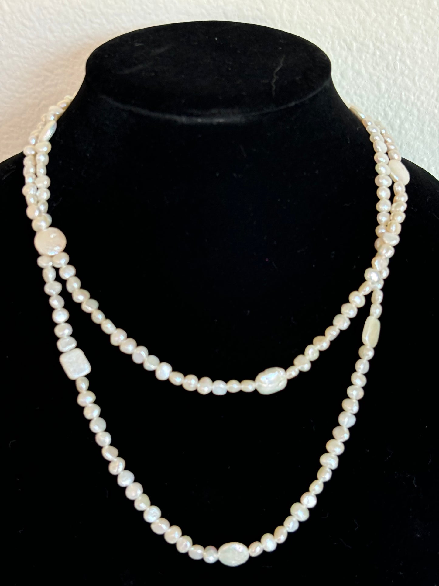 #0132 Genuine Pearl 20” Necklace