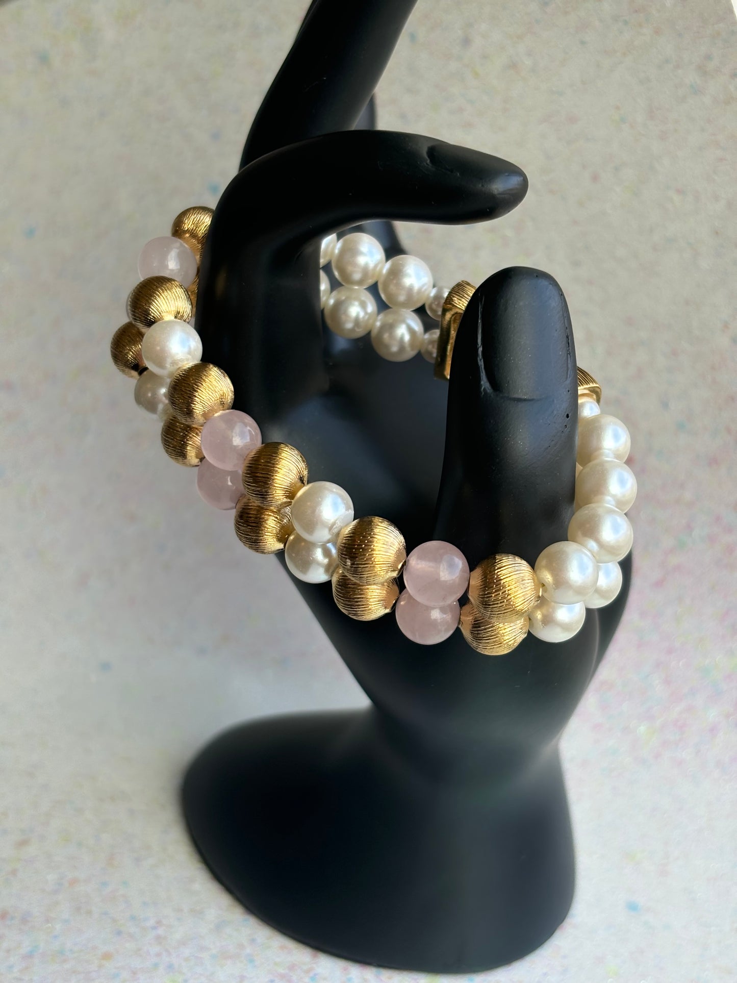 #0058 Napier Double Pearl Strand Bracelet