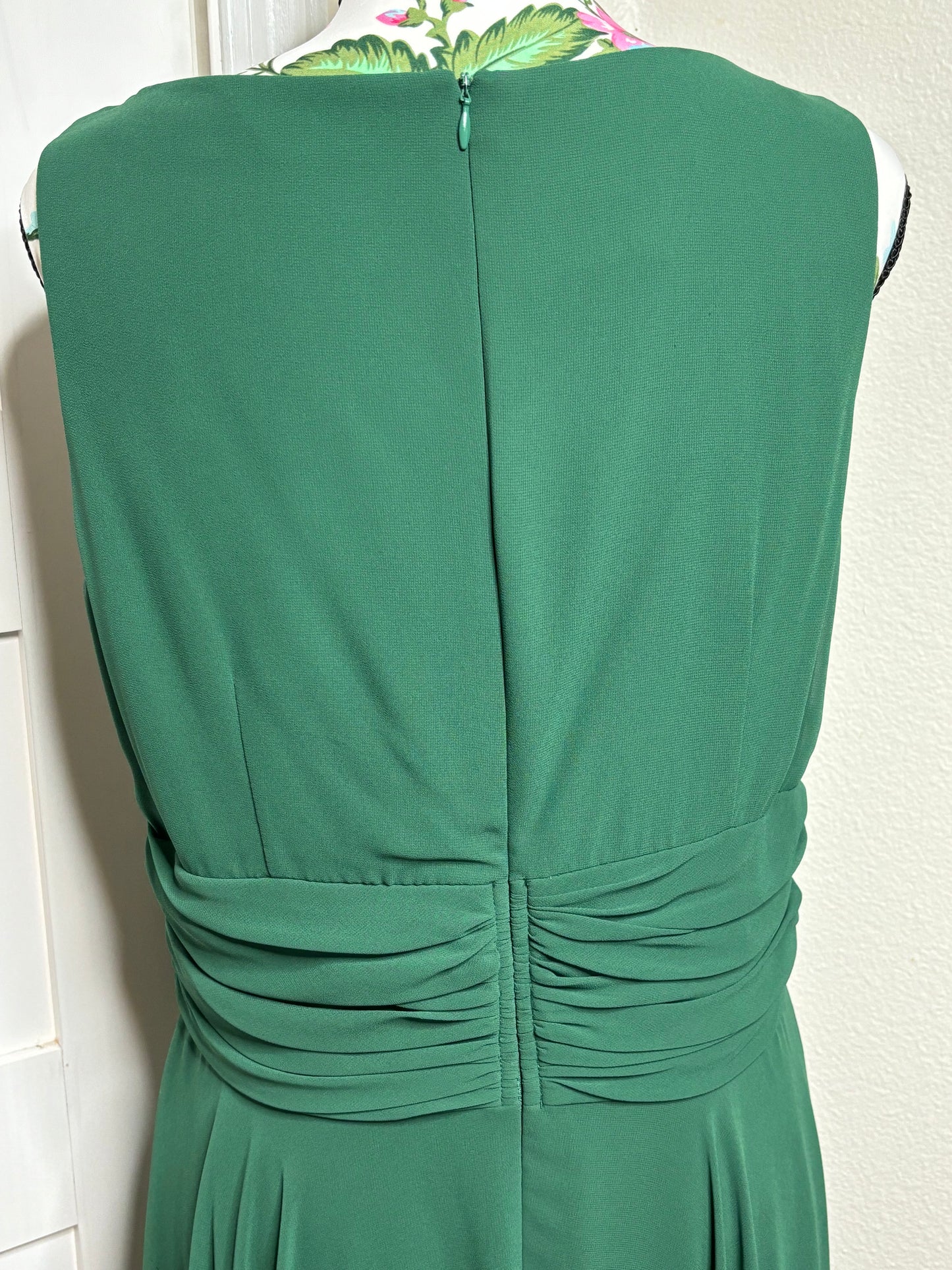 C007 Patra Women’s Green Polyester Chiffon Dress Size 14 - Mid Length