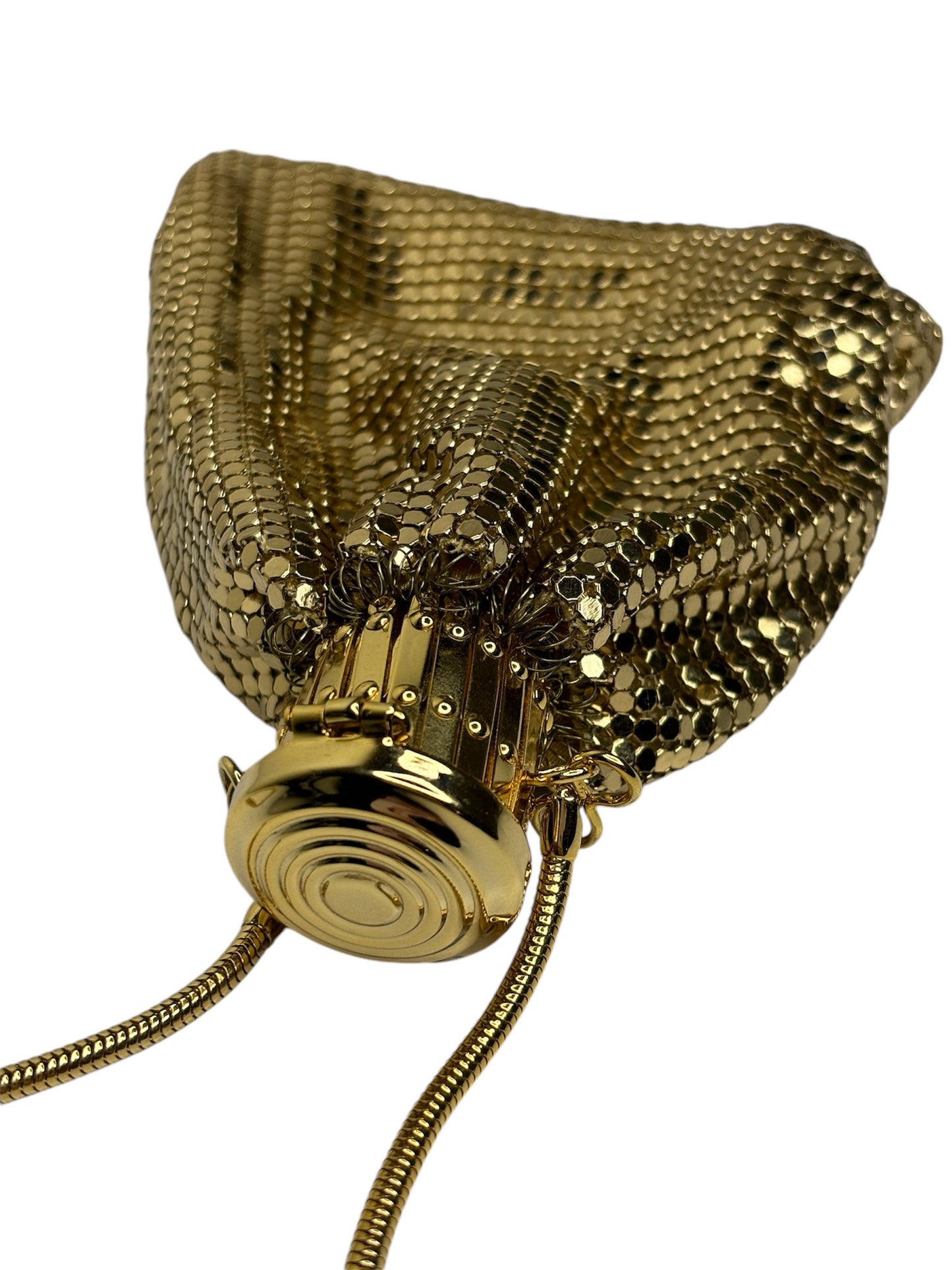 Vintage-Inspired Colleen Lopez Gold Mesh Lattice Purse – 2000s Era