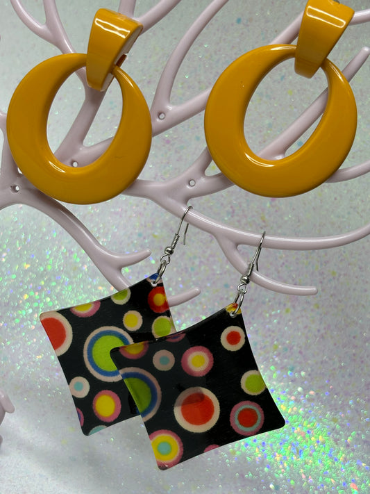 A106 Set of Funky Large Lightweight Earrings