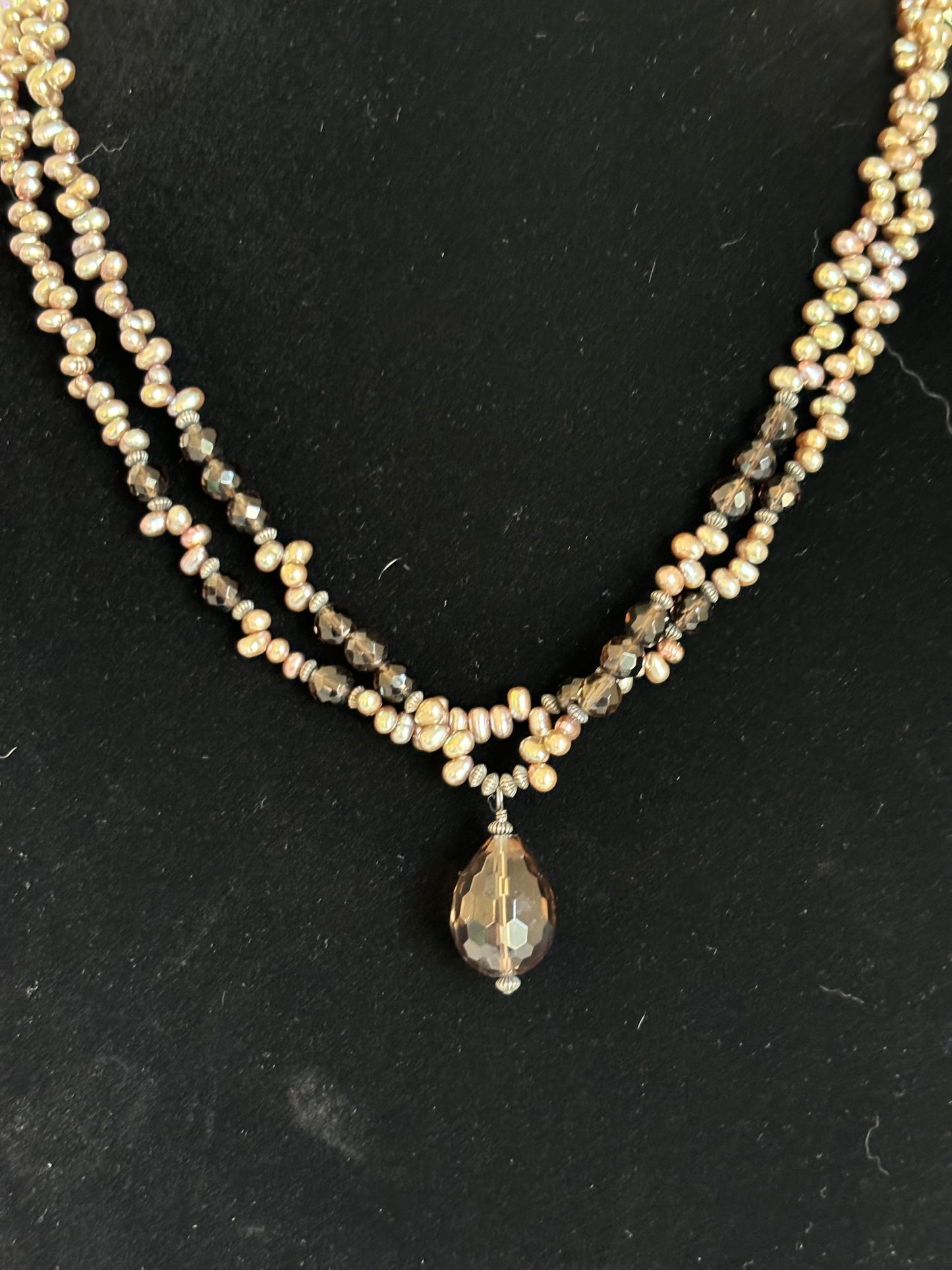 #0054 Freshwater Pearl Necklace Stamped S925