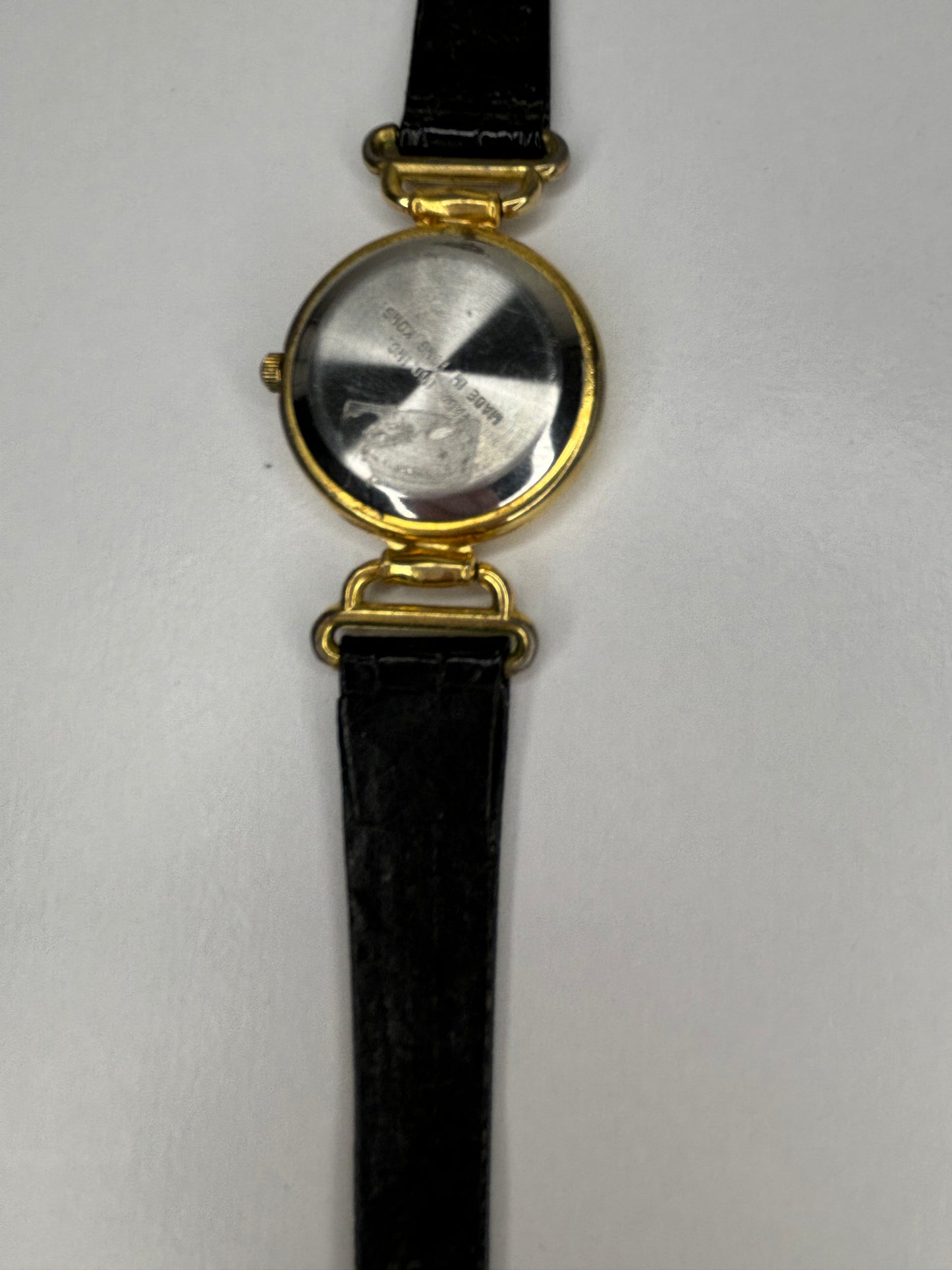 Vintage Women’s Futura Quartz Watch Black Leather Band - New Battery