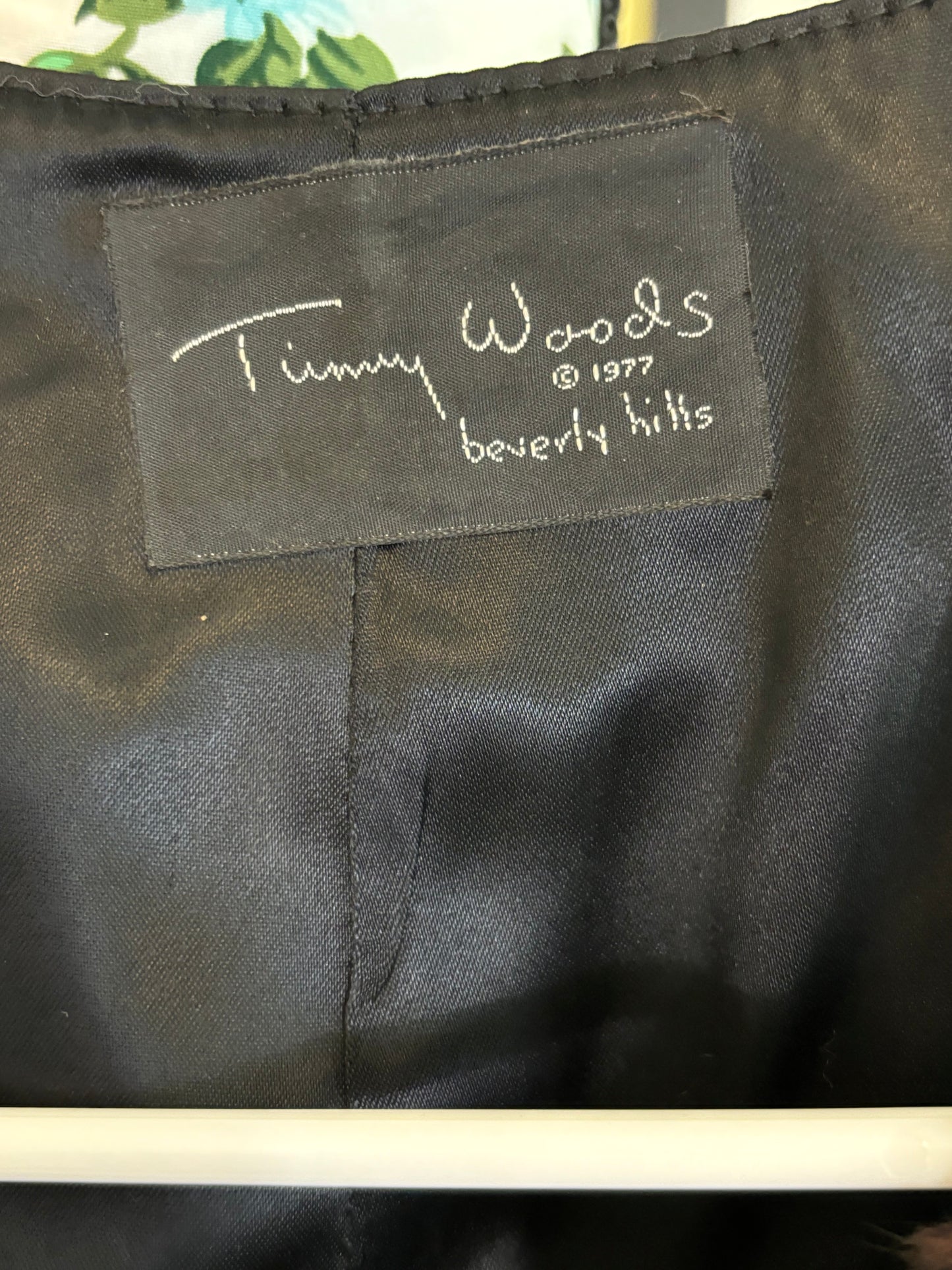 C002 Timmy Woods 1977 Beverly Hills Leather and Fur Vest and Matching Purse Size Small