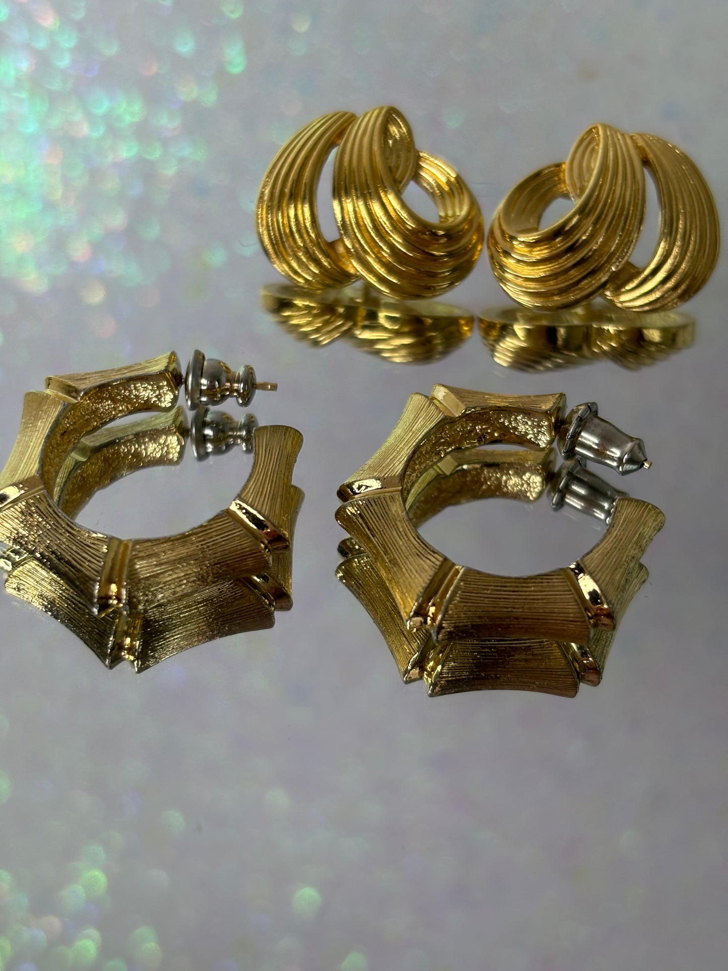 A045 Set of Avon Gold Earrings