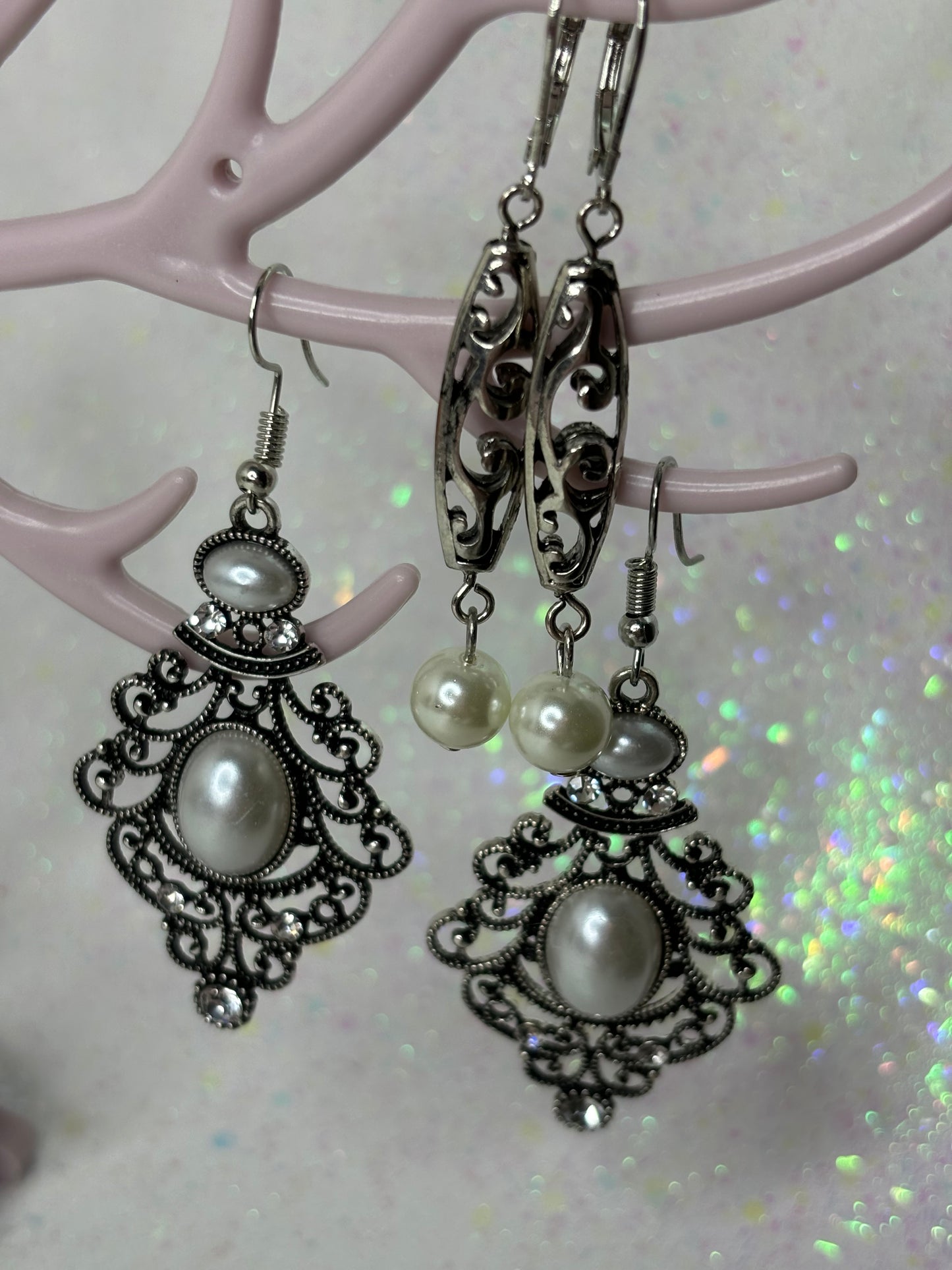 A104 Set of Silver Toned Earrings