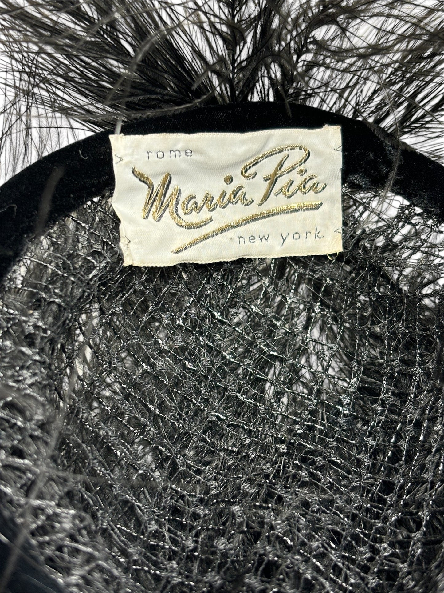 Vintage 1960s Maria Pia Feathered Cocktail Fascinator – New York and Rome