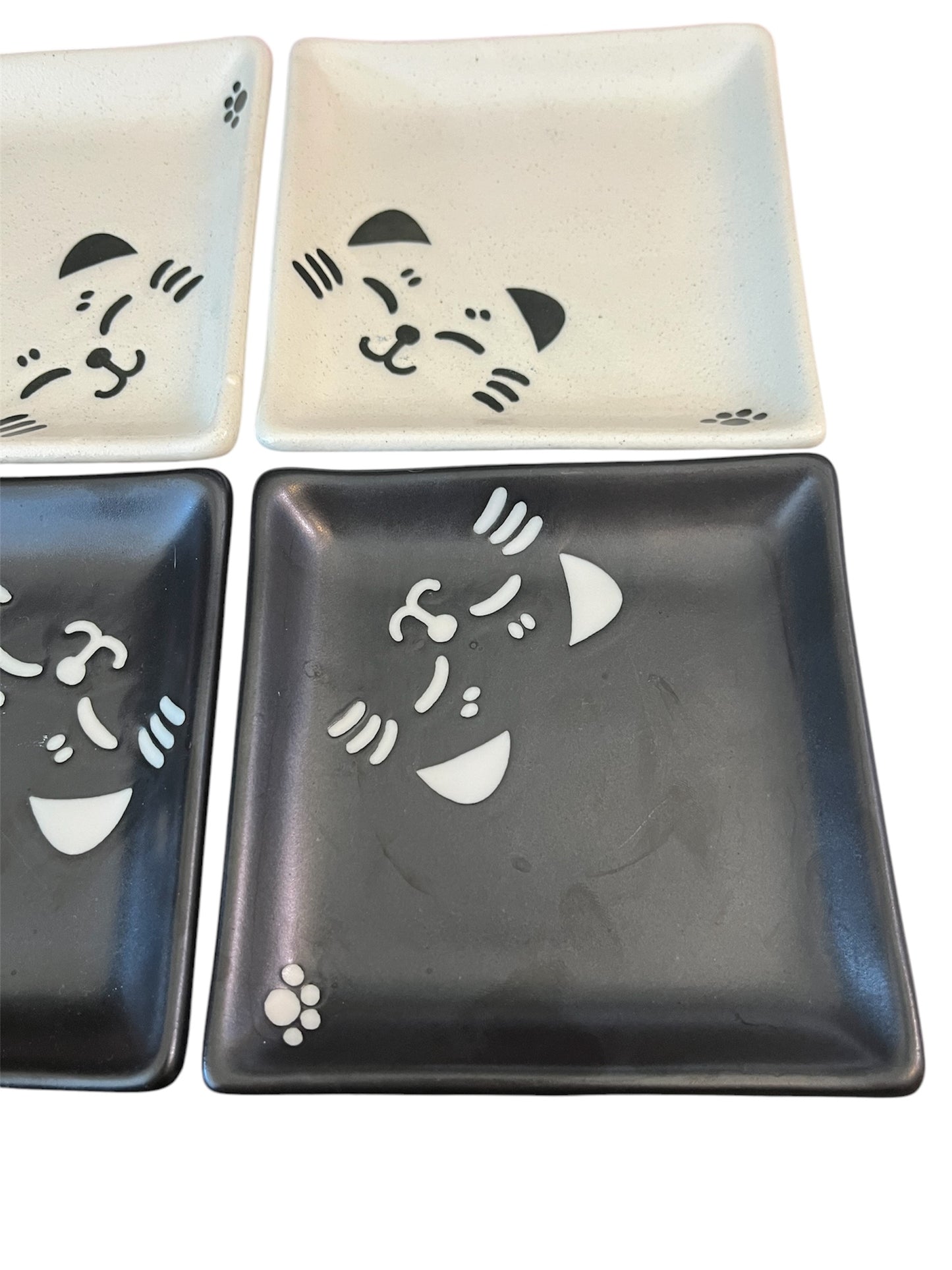 Sound Collection Cat-Themed Sushi Plates - Set of 4, Made in Japan