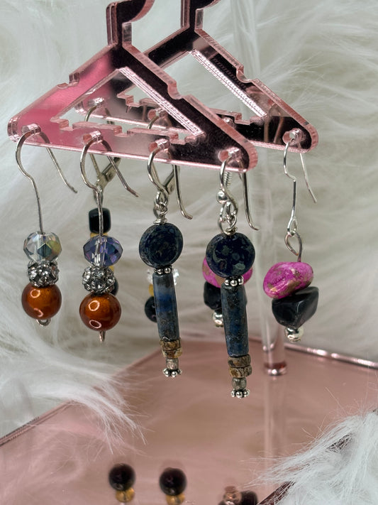 A121 Set of Four Beaded Earrings