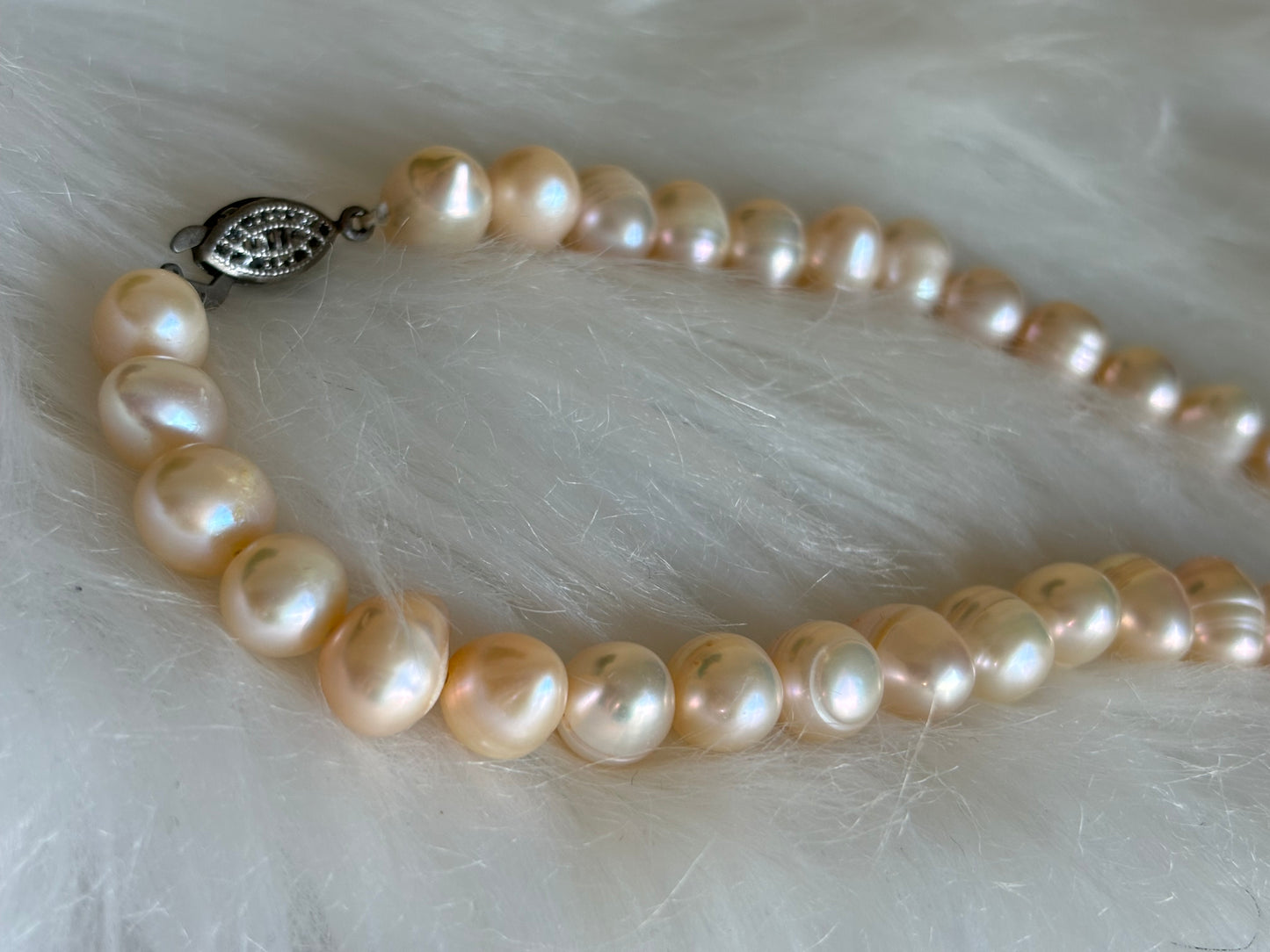 #0107 Vintage Genuine Pearl Necklace