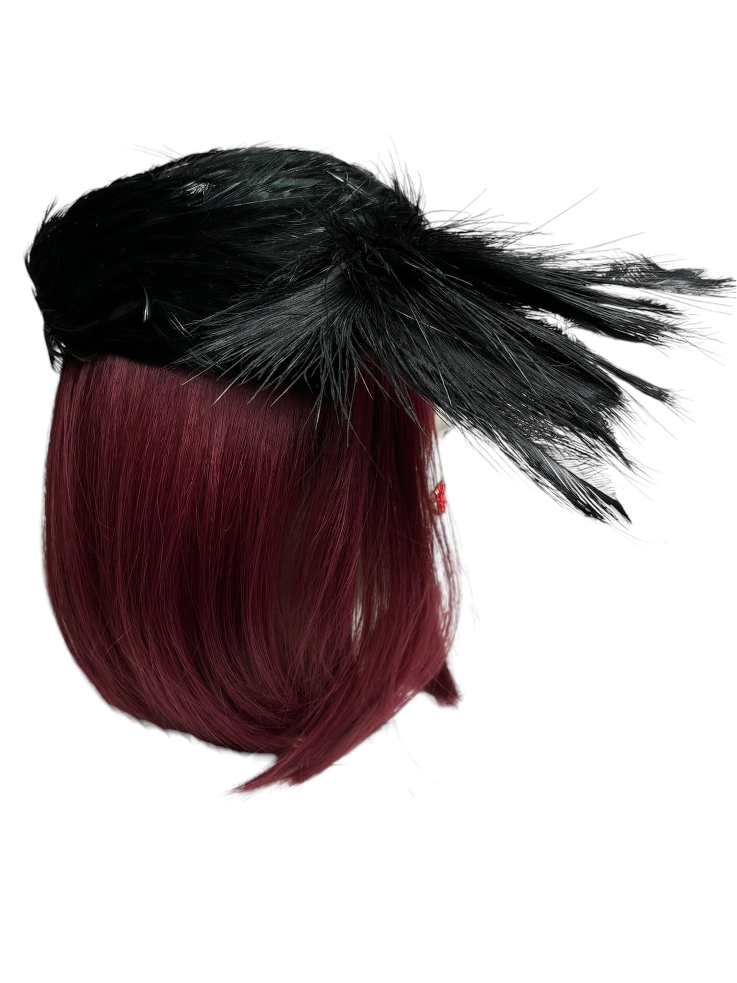 Vintage Feather Black Fashion Hat