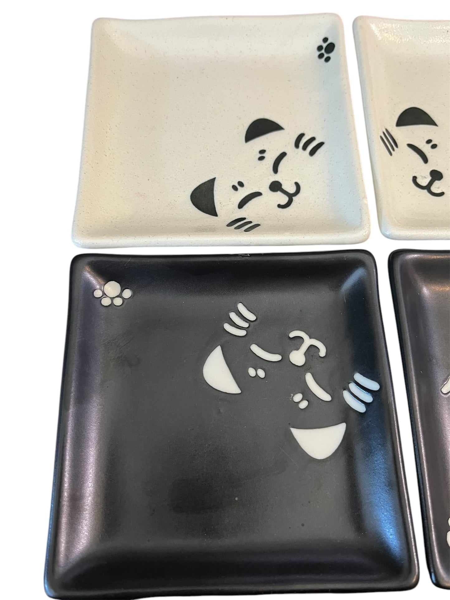 Sound Collection Cat-Themed Sushi Plates - Set of 4, Made in Japan