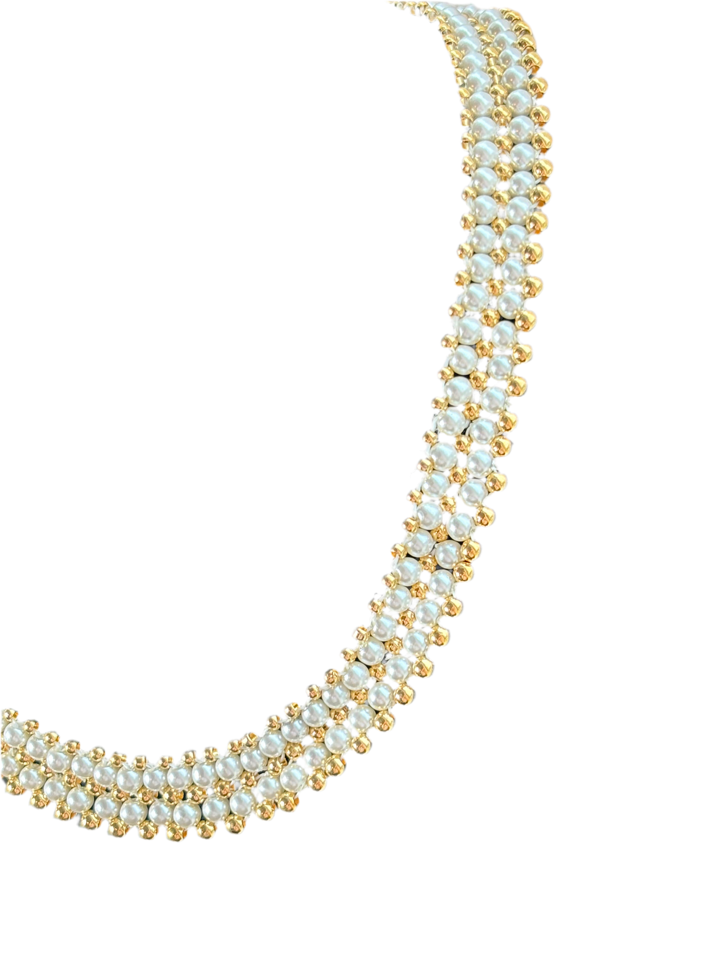 #0057 Napier (signed) Gold Toned Pearl Necklace