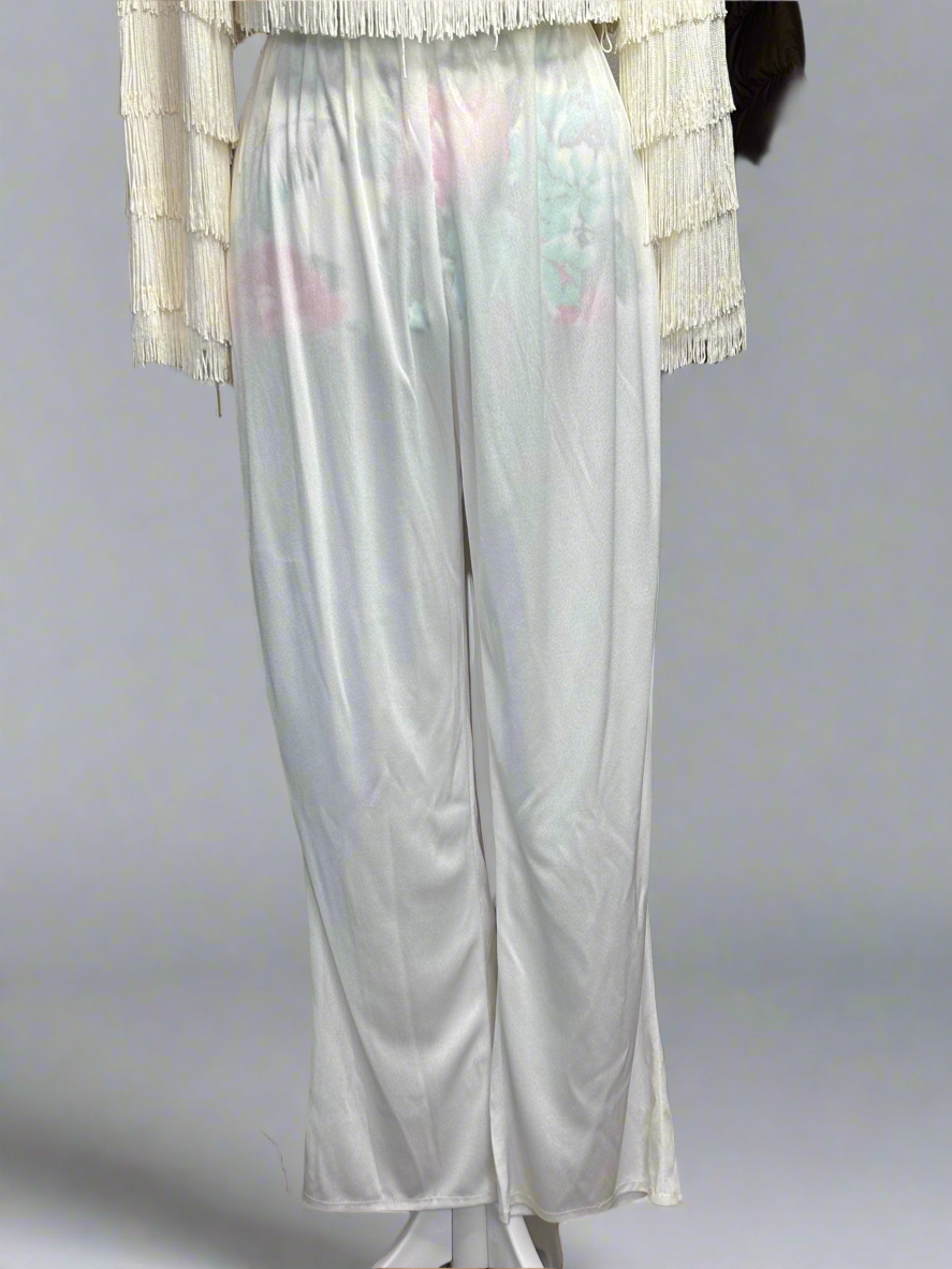 Vintage White Fringe Jumpsuit Sz. XS/S - No tag