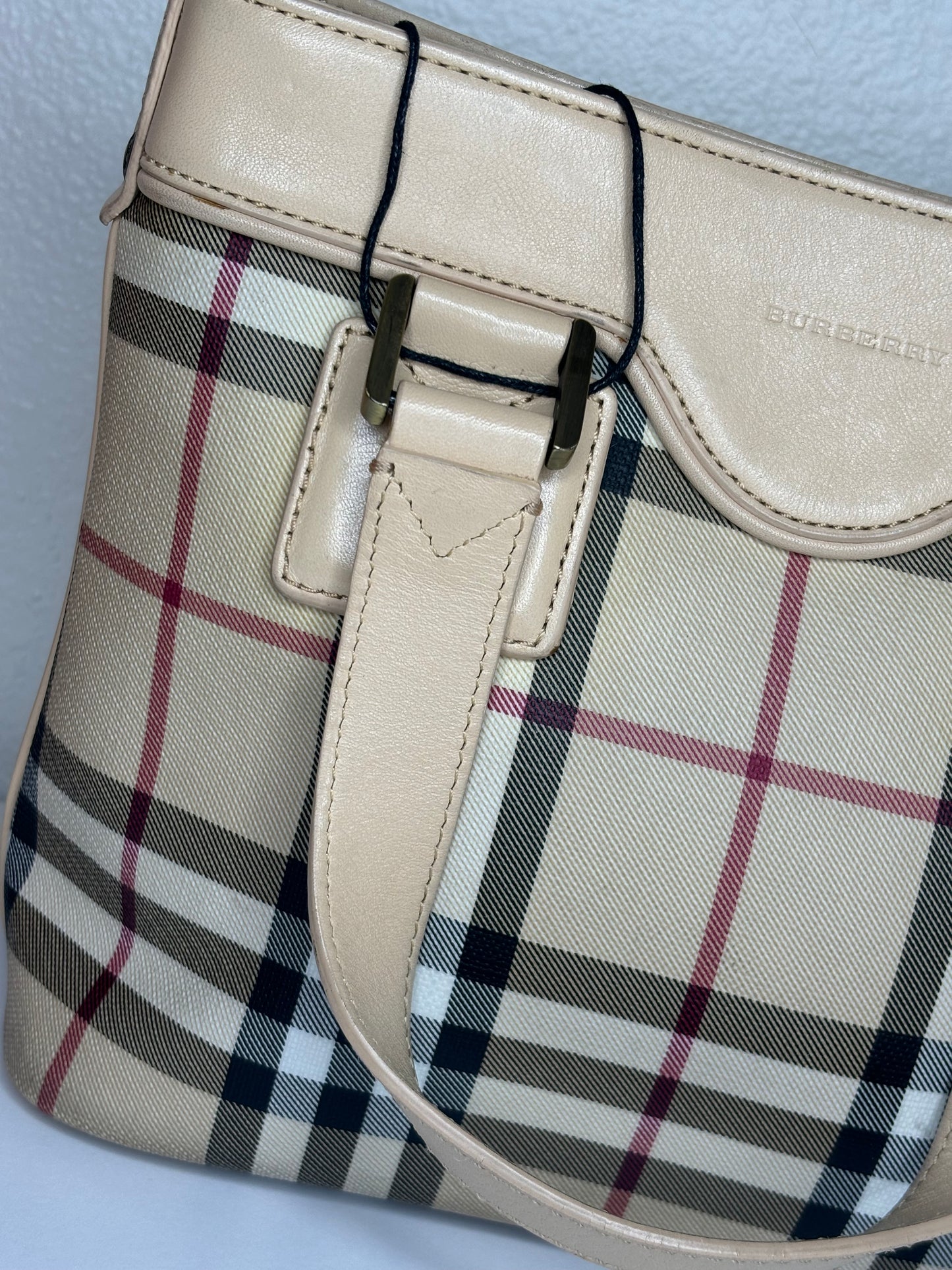 Authentic Burberry Brown House Check Handbag Beige