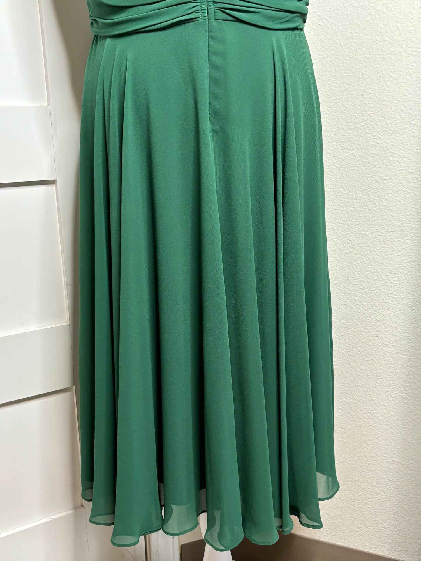 C007 Patra Women’s Green Polyester Chiffon Dress Size 14 - Mid Length