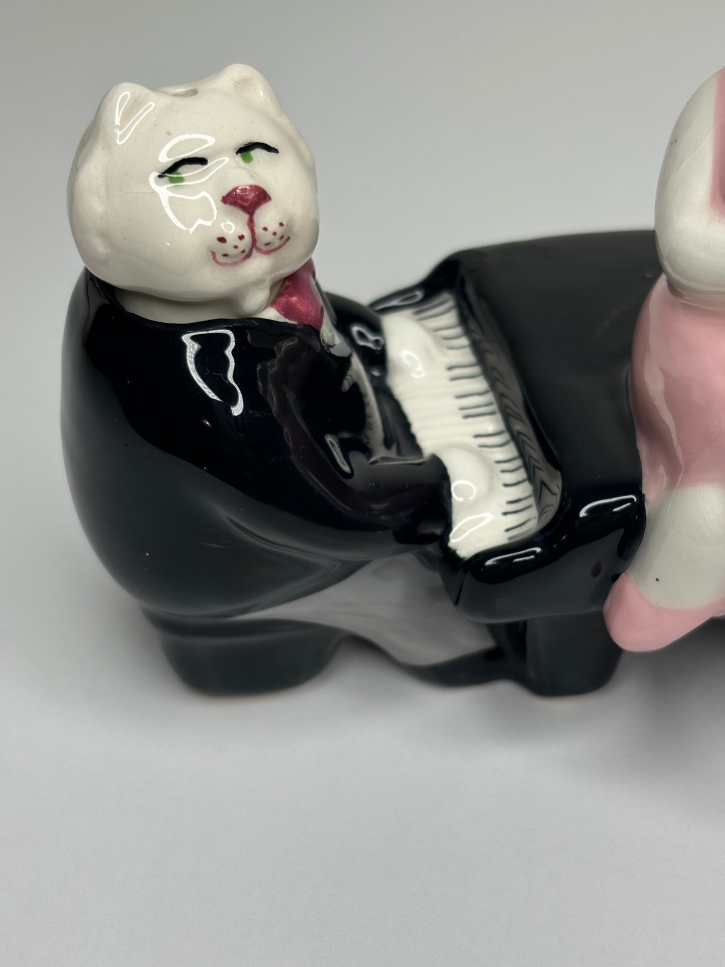 Two Cats Piano Figurine/Salt & Pepper Shakers