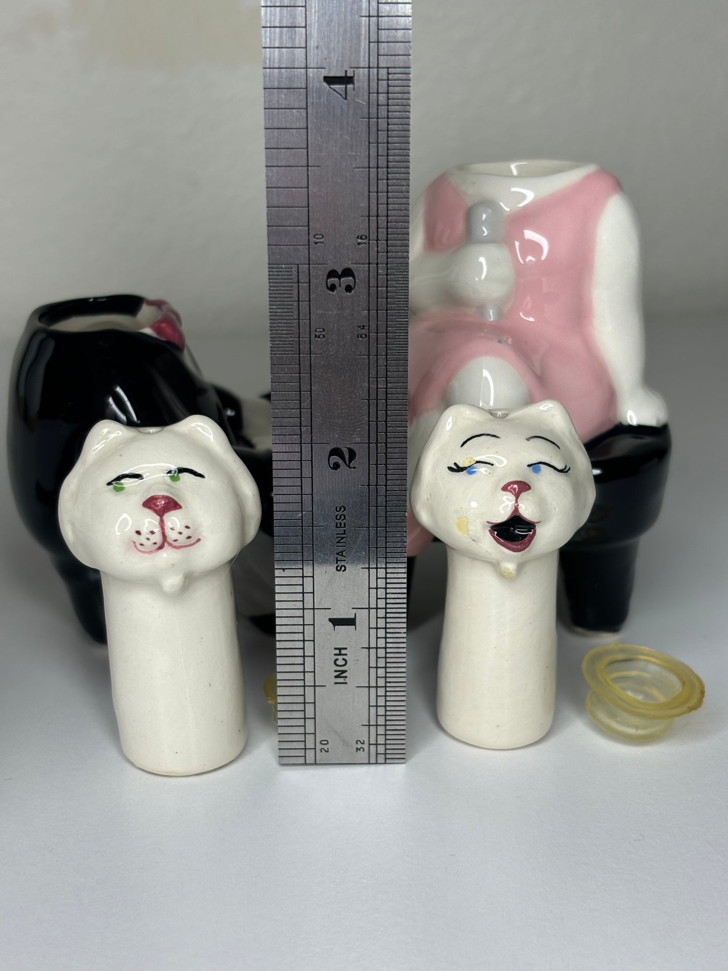 Two Cats Piano Figurine/Salt & Pepper Shakers