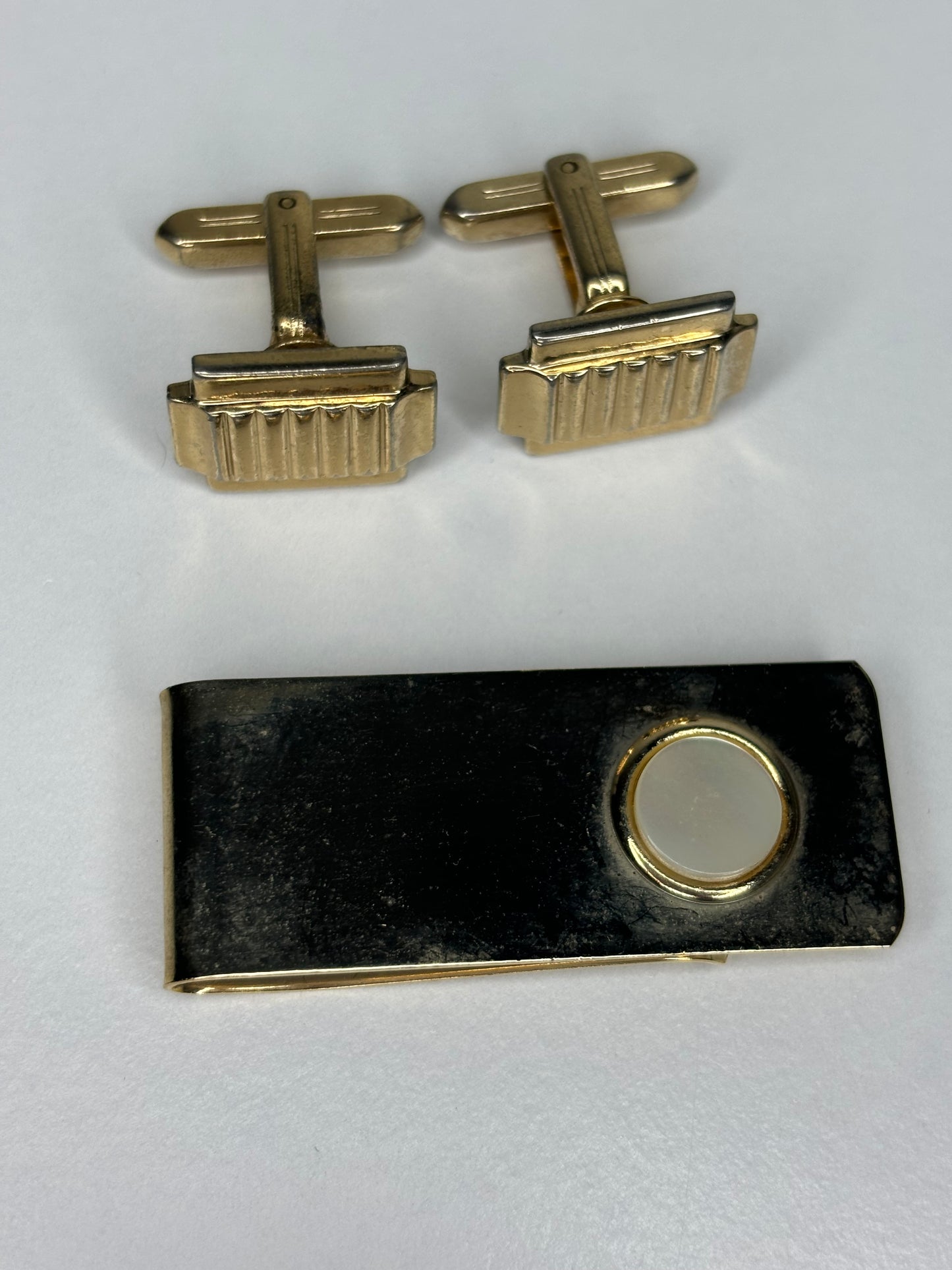 Hickok USA Cufflinks and Tie Clip (No stamp)