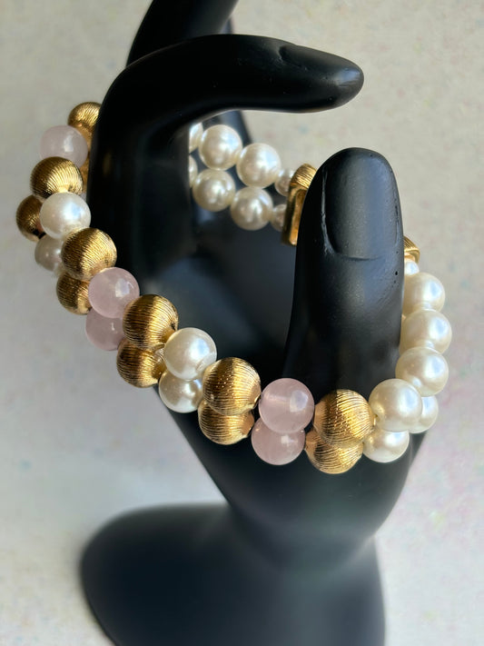 #0058 Napier Double Pearl Strand Bracelet