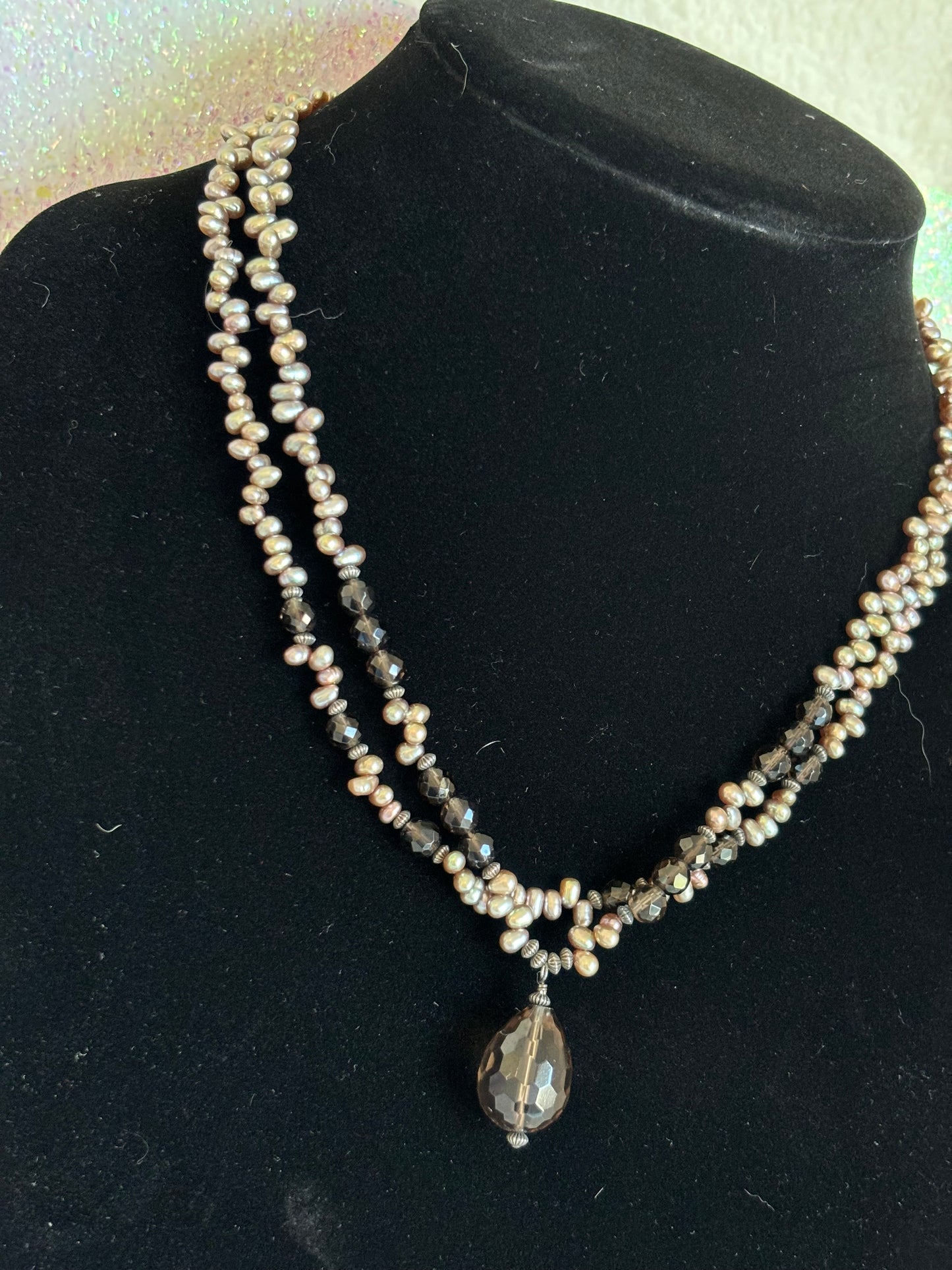 #0054 Freshwater Pearl Necklace Stamped S925