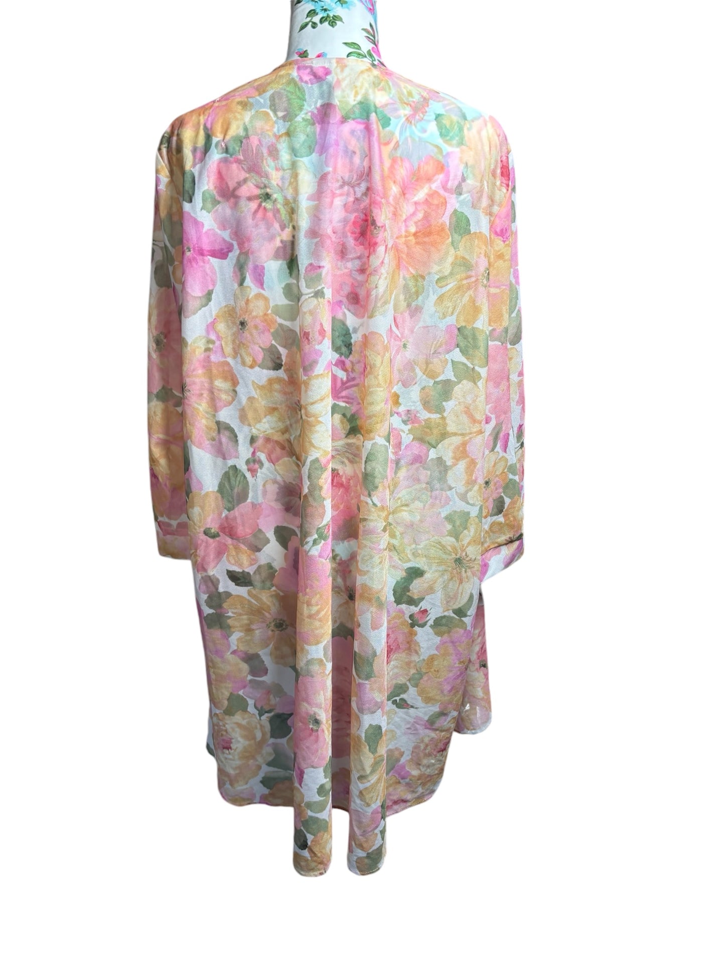 Vintage 1970s Anthony Richards Floral Duster – Made in USA