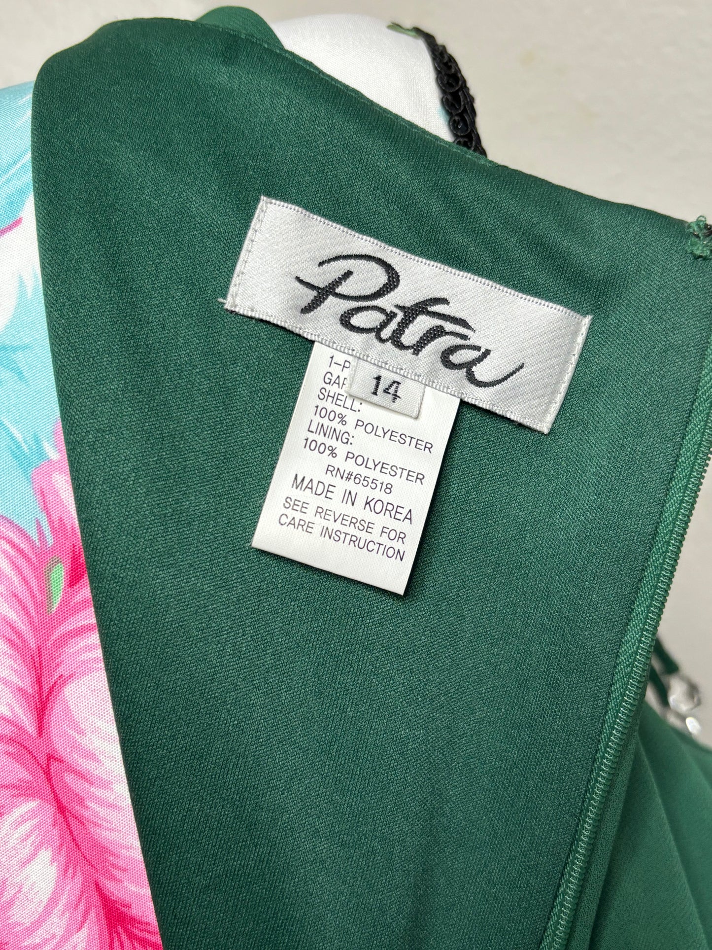 C007 Patra Women’s Green Polyester Chiffon Dress Size 14 - Mid Length