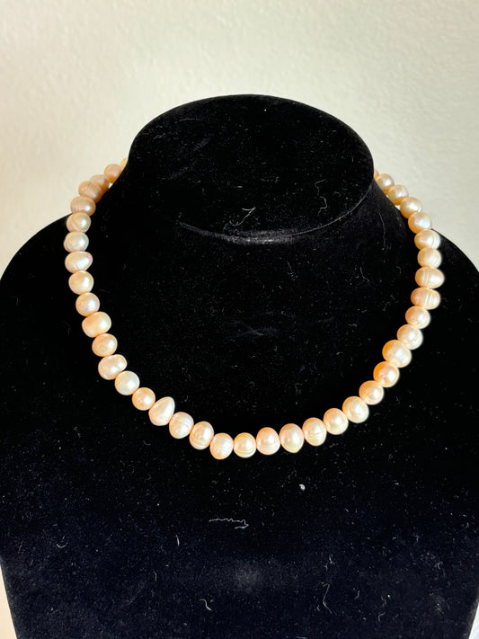 #0107 Vintage Genuine Pearl Necklace